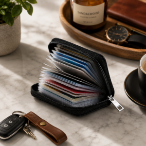 Leather Card Organizer Wallet